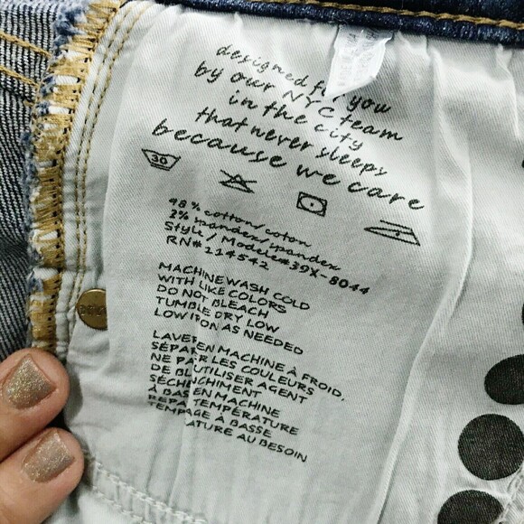 blank‎ nyc Short Jeans  24 in Jizzneyland Fray Hem mini festival streetwear - Picture 5 of 7